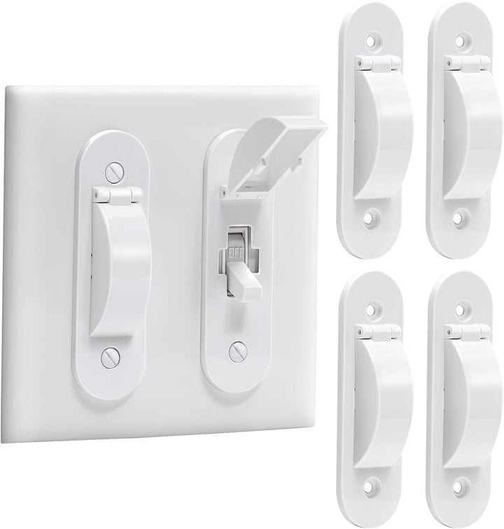 Wall Switch Guard, Child Proof Light Switch Cover Guard | Toggle Style | Light Switch Protection | Keep Toggle Switch in on or off Position | 1 Pack, White