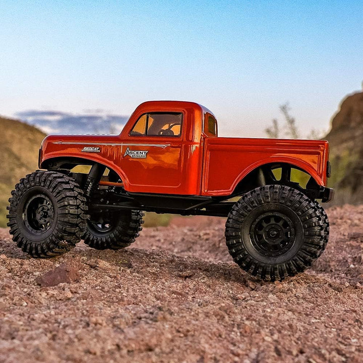 Redcat Ascent-18 Brushless Rock Crawler – 1/18 Scale 4WD RC Crawler with Portal Axles, Waterproof ESC, Lipo Battery, RTR Mini Rock Climber – Hobby-Grade Brushless Remote Control Truck
