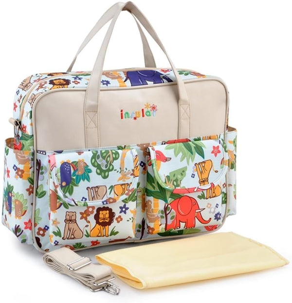 Mummy Shoulder Bag Diaper Bag Chic Nappy Changing Bag Tote/Messenger Style Large with Changing Mat, Adjustable Straps