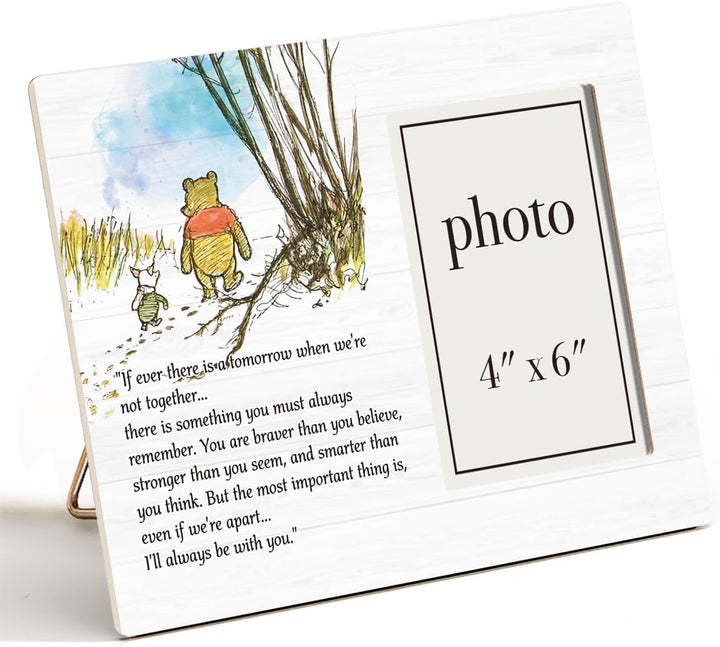 Classic Pooh Bear Nursery Picture Frame, Baby Gifts for Nursery, Baby Shower Gifts for New Parents Photo Frame for 4 X 6 Inch Photo