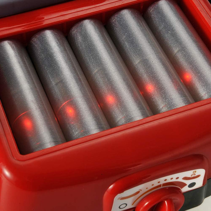 Hot Dog Roller Grill Play Set - Electric Stove Toy with Light & Sound | Pretend Play Kitchen Appliance for Kids | Fun Barbecue Food Toy for Toddlers