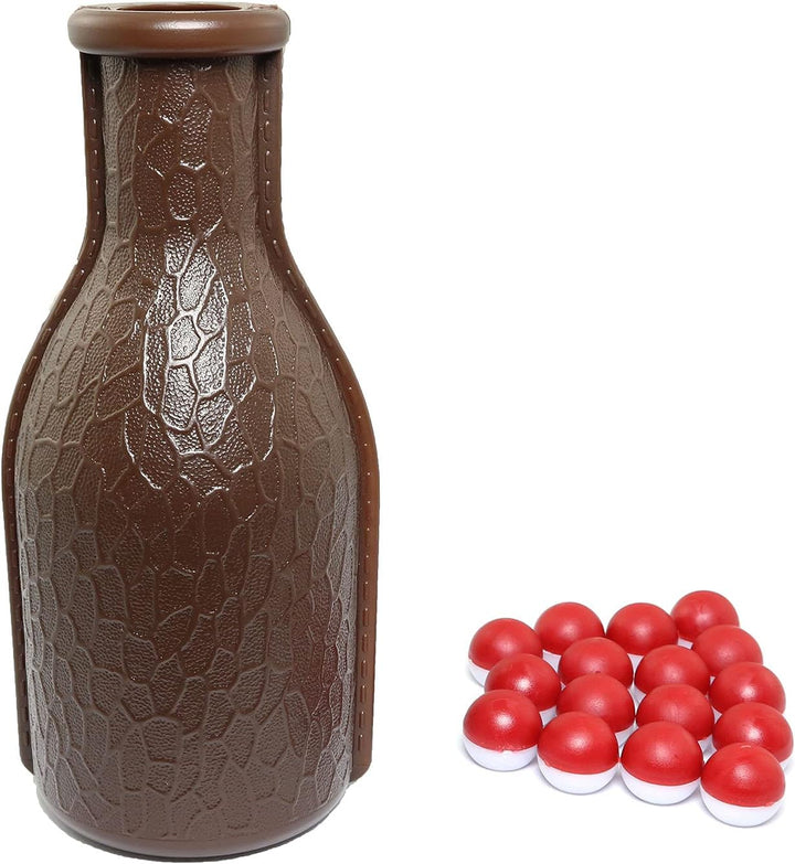 Billiard Shaker Pool Snooker Billiard Table Kelly Pool Shaker Bottle with 16PCS Red and White Tally Peas