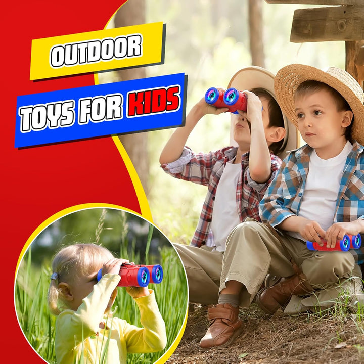 Binoculars for Kids Ages 3-8:  Boy Binoculars Toys with Compass & Bird Watching Manual, Birthday Gifts for 3 4 5 6 7 8 Year Old Boys Girls Toy Age 4-6 6-8 Toddler Outdoor Toys for Camping
