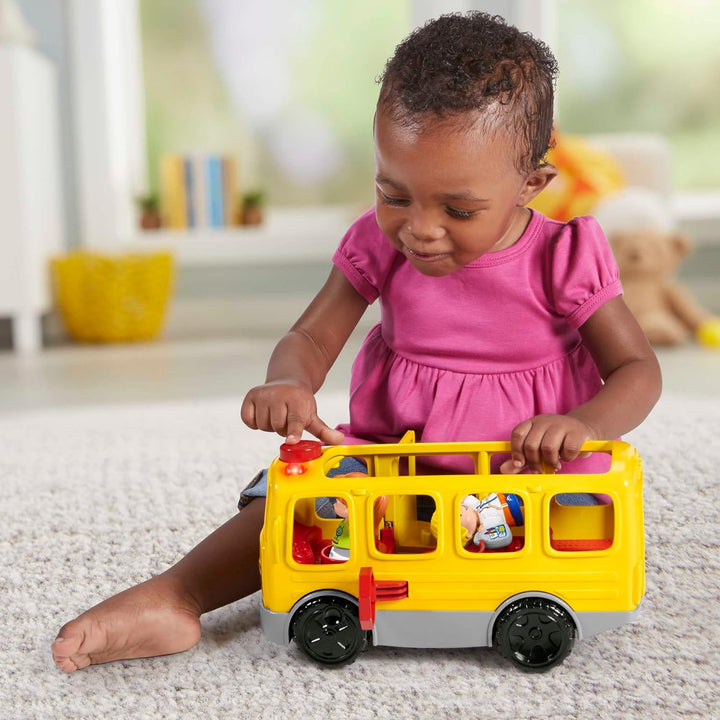 Little People Musical Toddler Toy Sit with Me School Bus with Lights Sounds & 2 Figures for Pretend Play Kids Ages 1+ Years​