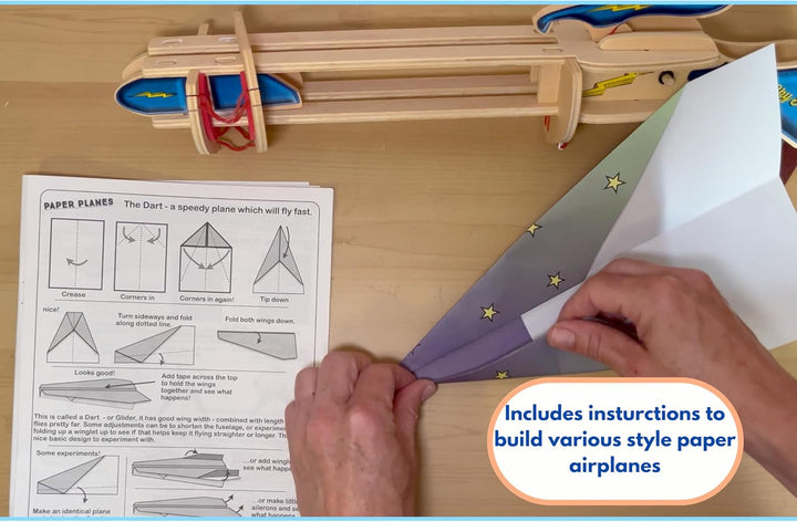 STEM Kit – Paper Airplane Launcher | Science Kits for Kids Age 12-14 | Stem Toys Age 12-14 Physics Toys | Kids Engineering Kit | Learning Resource