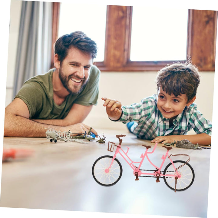 Dual Seat Bicycle for Boys and Girls 2-Person Ride-On Toy Colorful Pedal Bike Fun Accessories for Children'S Imaginative Adventures