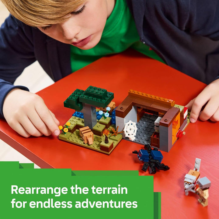 Minecraft the Armadillo Mine Expedition Toy Figures and Playset - Building Minecraft Toy for Kids, Boys and Girls, Ages 8+ - with Gaming Figures for Pretend Play - Gift Idea for Birthdays - 21269