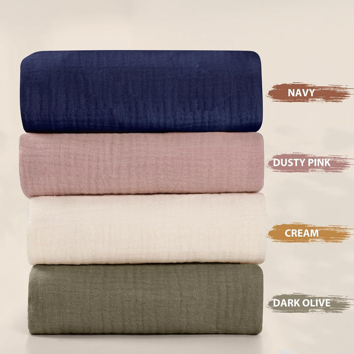 Muslin Baby Lounger Cover 2 Pack, 100% Cotton Infant Lounger Cover, Soft & Breathable Replacement Slipcover, Compatible with Snuggle Me Newborn Lounger (Dark Olive,Cream)