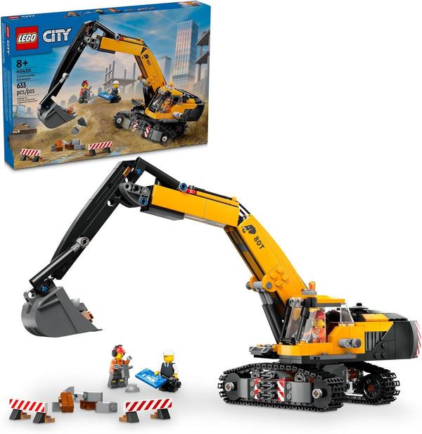 City Construction Excavator Toy - Building Toys for Boys & Girls, Ages 8+ - Functional Kids Construction Truck W/Minifigures - Gifts for Birthdays & Holidays - 60420