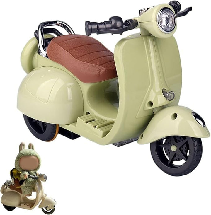 Scooter Toy for Labubu Toy with Light and Music, Cute Have a Seat for Labubu Accessories, Interactive Toys Desktop Decor for Doll Collectors (Pink)
