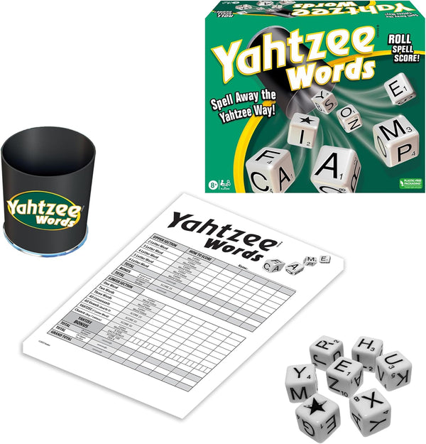 Games Yahtzee Words USA, Family Word Game Version of Yahtzee for 2 or More Players, Ages 8+