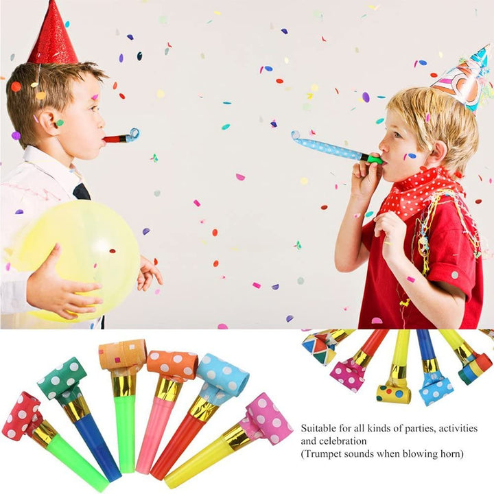100PCS Party Blowers for Kids, Noisemaker Toys Party Whistles Birtthday Blow Horns for Family Gatherings, Kids Birthday