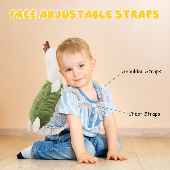 Baby Walker Head Protector Backpack - Adjustable & Soft & Comfortable, Cute Cartoon Design (BLY-WG)