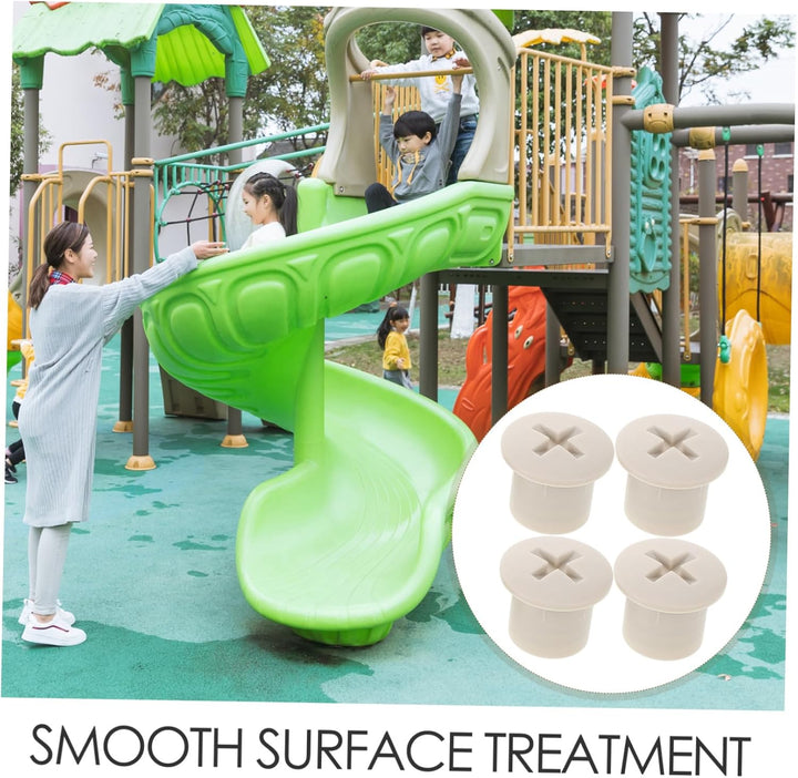Kids Slide Screw Caps 4Pcs Plastic Replacement Cover Accessories for Children'S Play Equipment Grey Safe Fixing Caps for Outdoor Slides