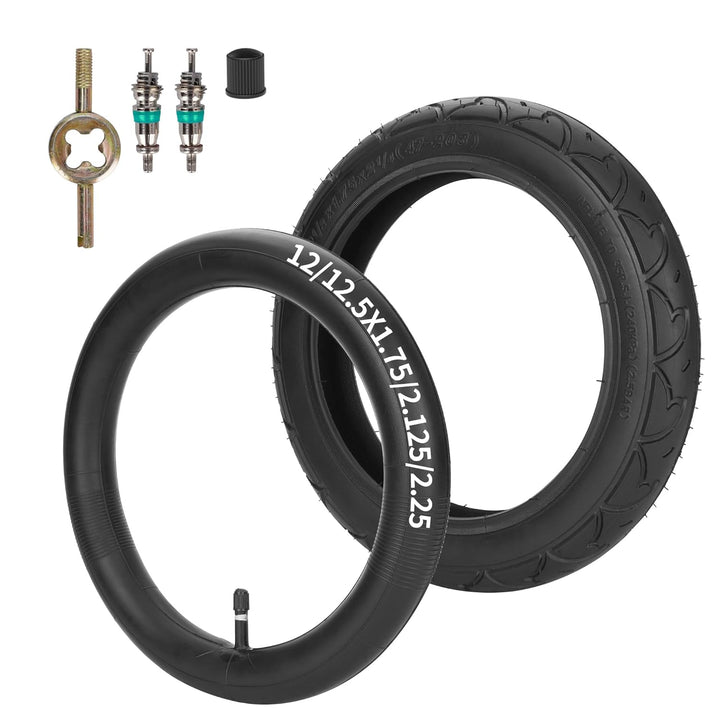 One Set Rear 16X1.75 Tire (47-305) and 16X1.75/2.125 Inner Tube for Kid Bicycle Bob Revolution Se/Pro/Flex,Compatible with 3-Wheeler BOB Gear Jogging Troller Models