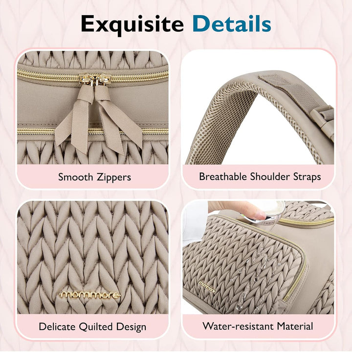 Diaper Bag Small Diaper Backpack Stylish Baby Travel Backpacks with Insulated Pockets, Changing Pad, Stroller Straps