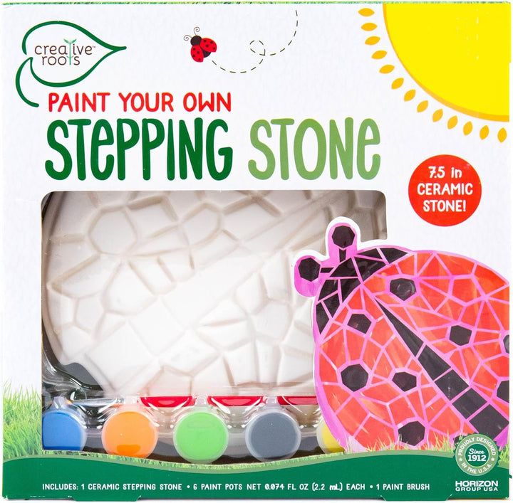 Mosaic Turtle DIY Stepping Stone Kit, Includes Ceramic Stone & 6 Vibrant Paints for Kids Ages 8+