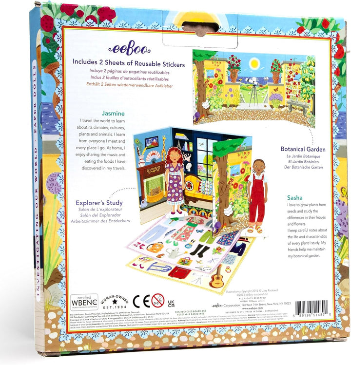 : Paper Dolls: Explorer & Botanist - Includes 2 Paper Dolls, Stand up Scene & Stickers, Kids Ages 5+