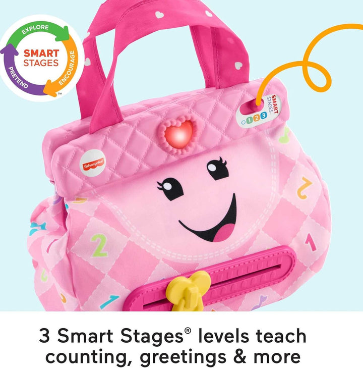 Baby & Toddler Toy Laugh & Learn My Smart Purse with Lights, Learning Songs & 5 Accessories for Infants Ages 6+ Months