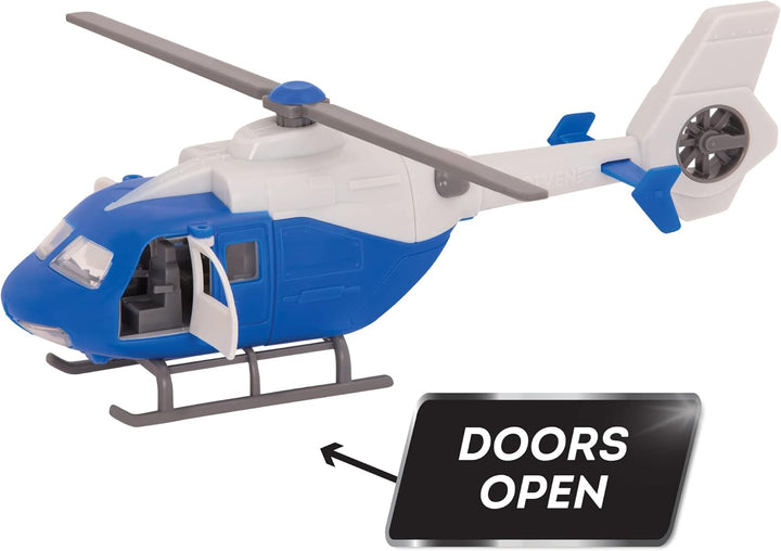 – 7-Inch Rescue Helicopter Toy with Lights & Sounds, Opening Doors, Vehicle for Boys & Girls, Durable Design, Realistic Details, Gift 3+ Years Toy for Kids