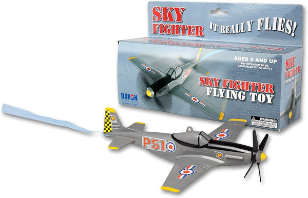 Sky Fighter Flying Toy on a String , Grey