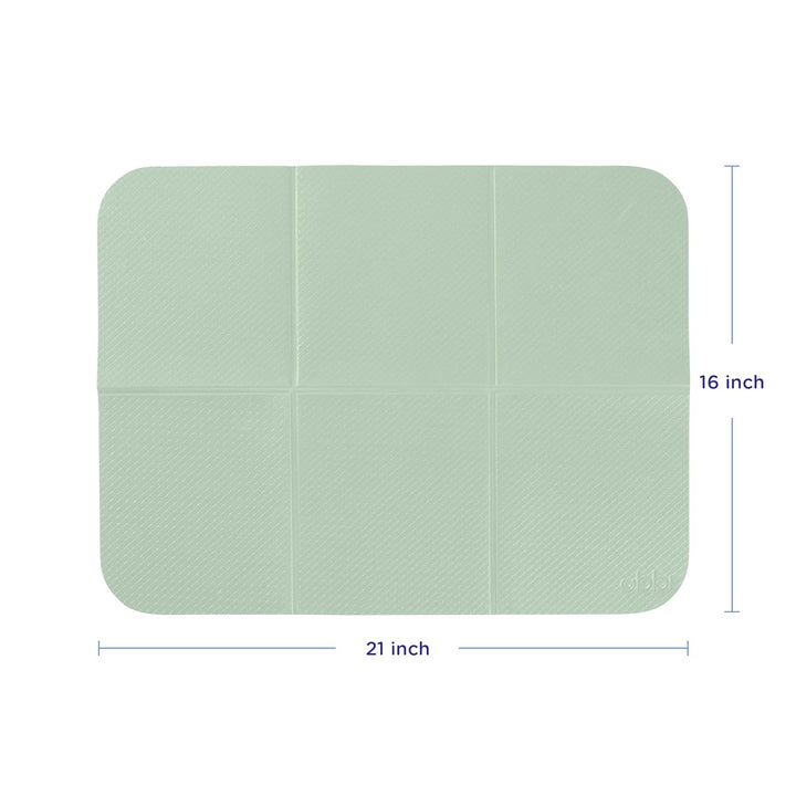 On-The-Go Diaper Changing Baby Mat, Soft and Comfortable Diaper Bag Accessory Must Have for Newborns, Easy to Clean, Portable Folding Pad, Baby Traveling Accessories, Sage Green