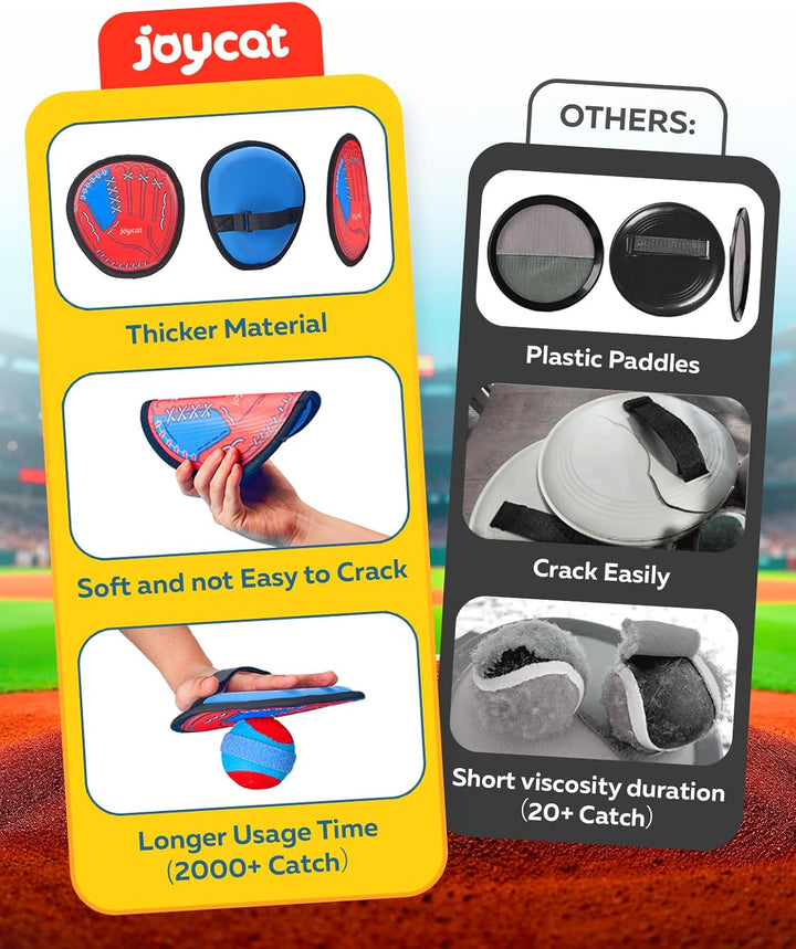 Toss and Catch Ball Game Set,Toddler Baseball Glove,Beach Pool Yard Camping Games,Kids Sports & Outdoor Play Toys for Family,Outside Toys for 3 4 5 6 7 8 9 10+Year Old Boys Girls Birthday Gifts