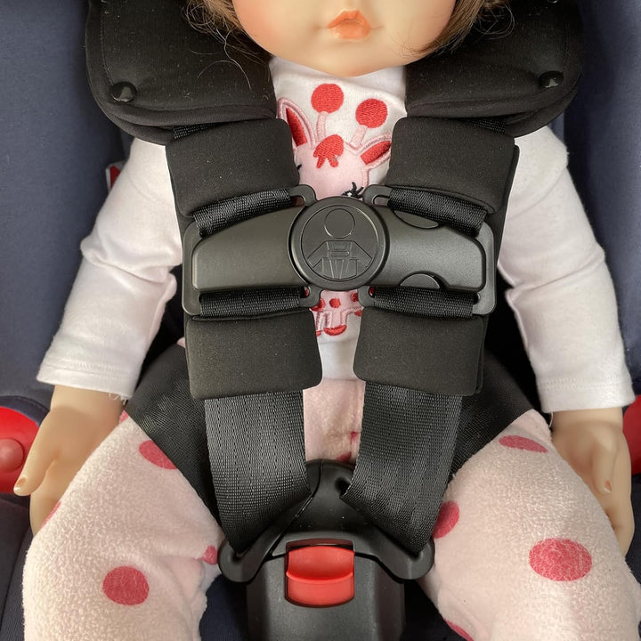 Universal Child Car Seat Chest Harness Clip Universal Safer Belt Clip Buckle Lock Stroller Chest Clip Adjustable Guard for Baby and Kids (Black)