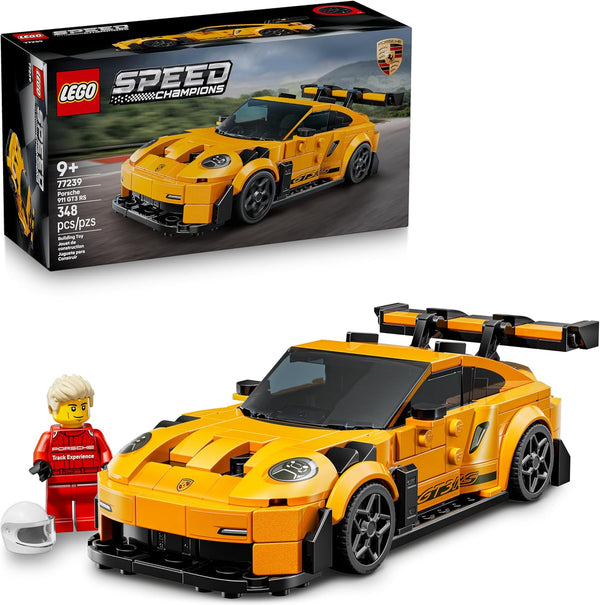 Speed Champions Porsche 911 GT3 RS Super Car Toy - Model Kit & Pretend Play Toy for Boys & Girls, Ages 9+ - Sports Car Building Set for Kids & Racing Fans - Gift Idea for Birthdays - 77239