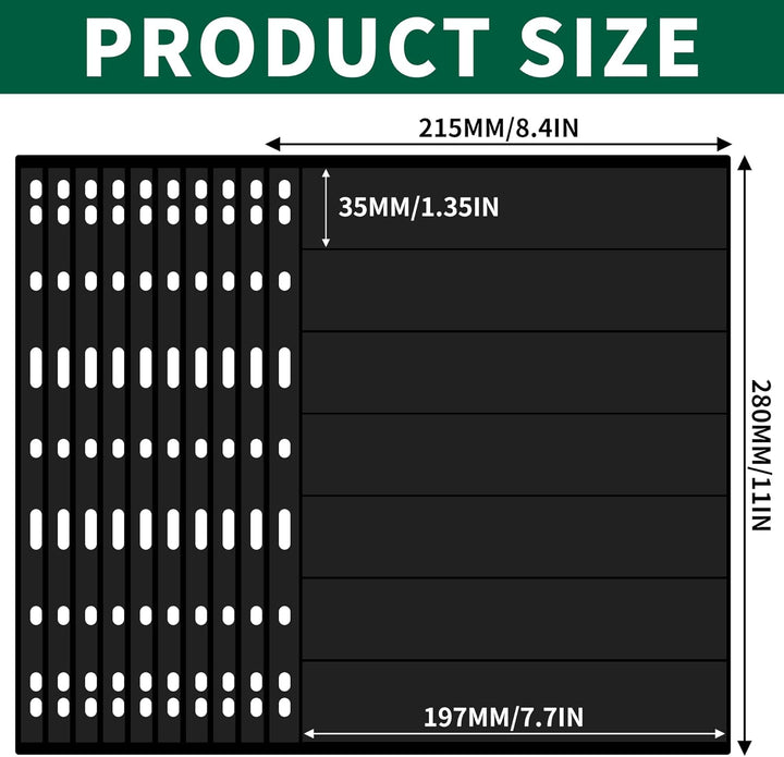 10 Sheets 20 Pages Postage Stamp Album Pages, 7 Pockets 7.7X 1.35In Stamp Collection Inserts, 9 Hole Standard Stamp Collecting Album Sleeves for Stamp Collection Binder IS010710