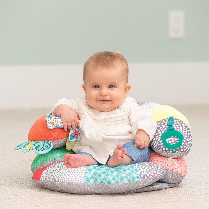 2-In-1 Tummy Time & Seated Support, Baby Floor Seat for Tummy Time & Early Sitting, Soft, Supportive, Engaging Toys, Toucan