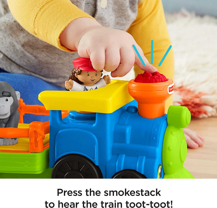 Little People Toddler Toy Train Choo-Choo Zoo with Music Sounds and 3 Figures for Pretend Play Ages 1+ Years
