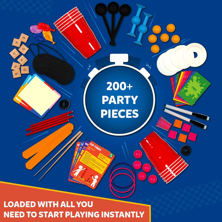 One Minute Party Games - 200+ Pieces, Fast-Paced & Hilarious Group Games for Kids, Teens & Adults, Fun for Game Nights, Birthdays, Family Gatherings, Indoor or Outdoor Play