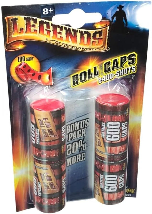 Legend Refill Paper ROLL (NOT Ring) for Paper Roll Cap Gun - 2400 Shots * Free TTA Robot Sticker