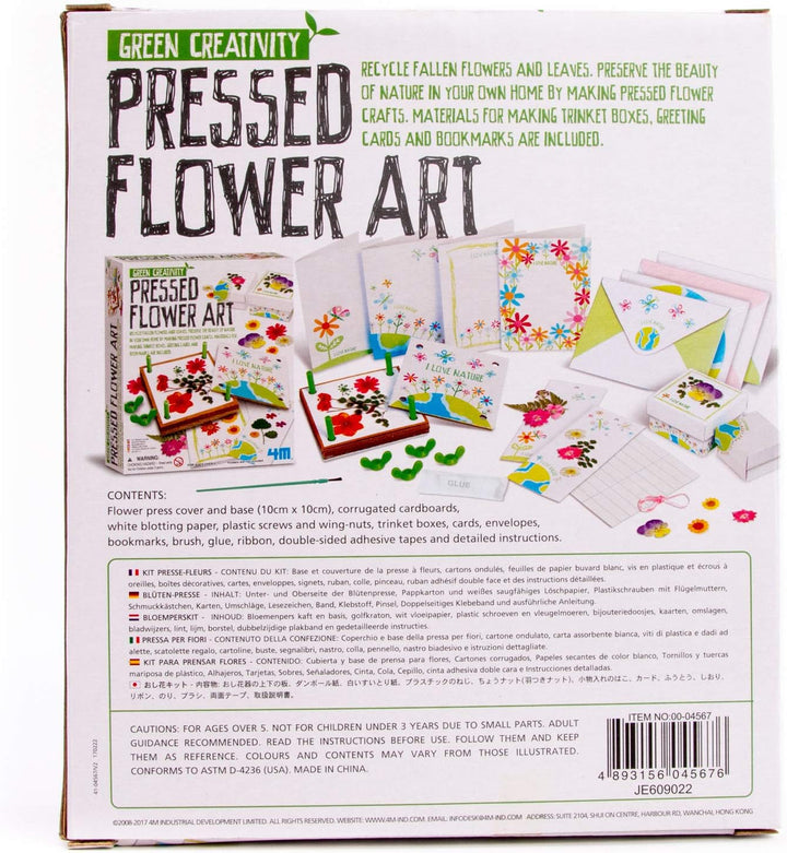 4M Green Creativity Pressed Flower Art Kit, Recycle Flowers Art & Crafts DIY Kit, for Boys & Girls Ages 5+