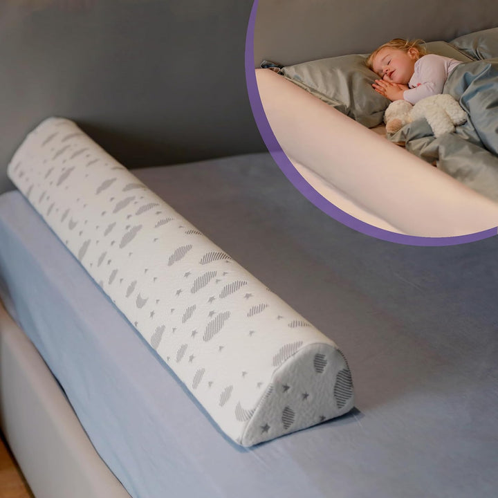 Bed Rail for Toddlers | Toddler Bed Rails with Washable Cover - Kids Foam Bed Rail Guard - Bed Barrier for Twin, King, Queen Bed [1-Pack]