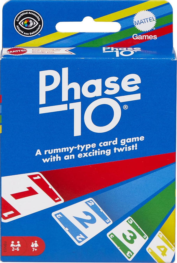 Phase 10 Card Game with 108 Cards, Great Game for Kids, Family or Adult Game Night, Ages 7 Years and Older
