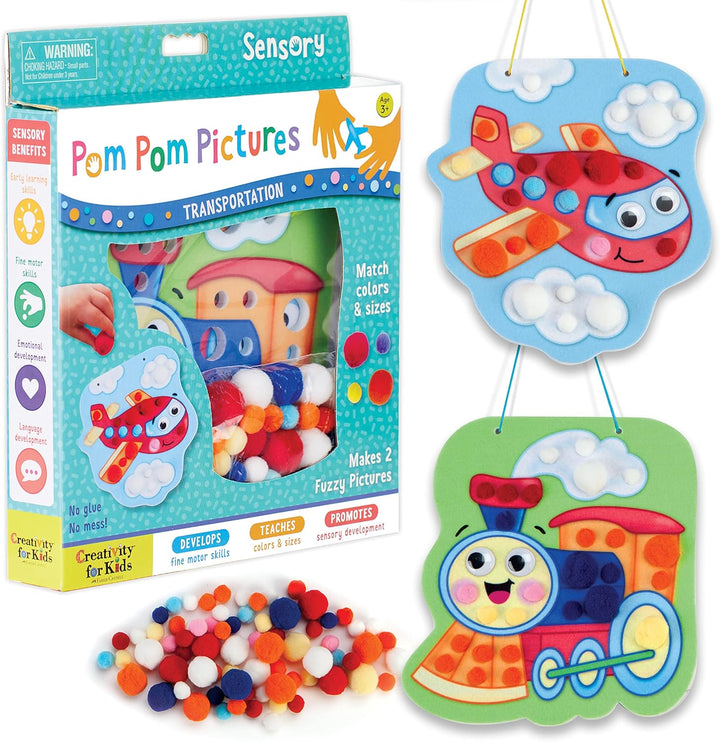 Pom Pom Pictures: Animals - Preschool Learning Activities, Sensory Toys for Toddlers, Toddler Arts and Crafts (Ages 3+)