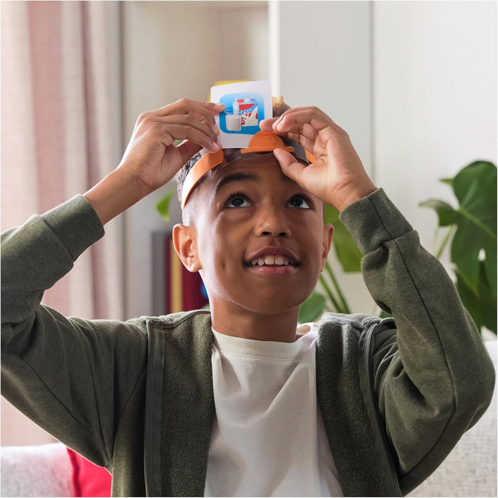 , Hedbanz 2023 Edition with New Cards, Picture Guessing Board Game, for Family & Kids, 2-6 Players, for Ages 6 & Up