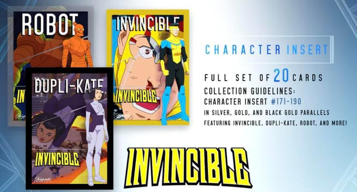 2025 Invincible Season 1  Premiere Hobby Edition: 2 Relics per Box Guaranteed, Chase Rare Autos & Patches