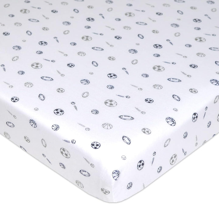 2 Pack 100% Natural Cotton Fitted Pack and Play Sheets 39" X 27" - Soft & Breathable Pack N Play Sheets for Playard & Mini Crib Mattress, Gray Star/Gray Zigzag, for Boys & Girls
