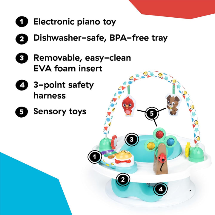 Superseat Touch of Tunes 3-In-1 Activity Seat, with Music & Lights, Ages 6 Months and Up