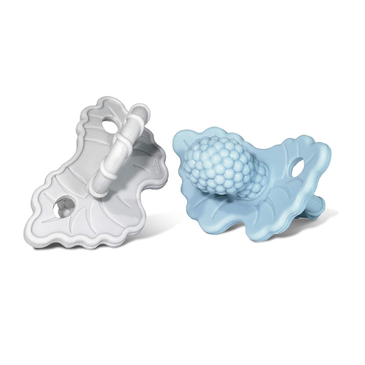Razberry Silicone Teether Pacifier – Teething Relief for Infants, Food-Grade, Bpa-Free, Hands-Free Design, Natural Berrybumps Fruit Texture for Sensory Development, Freezable – Red