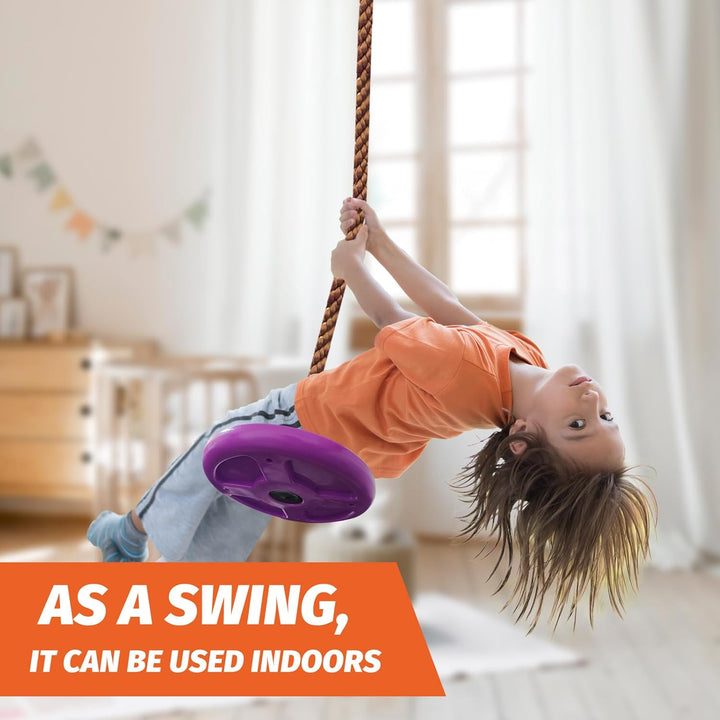 Zipline Kit for Kids and Adutls, Stainless Steel Pulley,Slackline 56Ft with Zipline,Zip Lines for Backyard，Zip Line Kit with Climbing Rope Swing