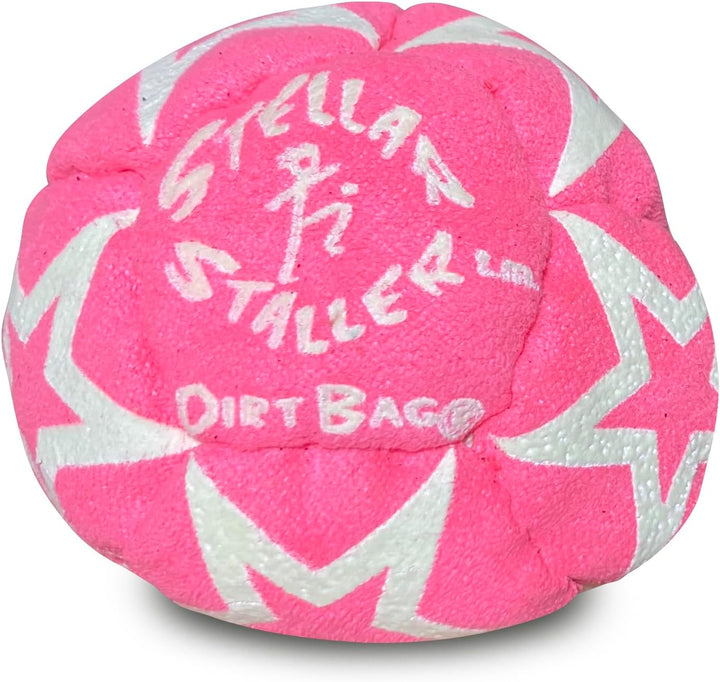 All Star Footbag 3 Pack with Pouch, 100% Handmade, Premium Quality, Bright Vivid Colors, Signature Carry Bag