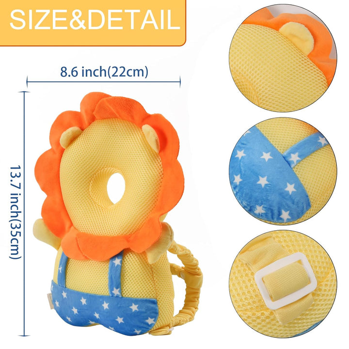 Baby Head Protector Backpack - Soft & Lightweight Head Protection Pillow for Bebe Walking and Crawling