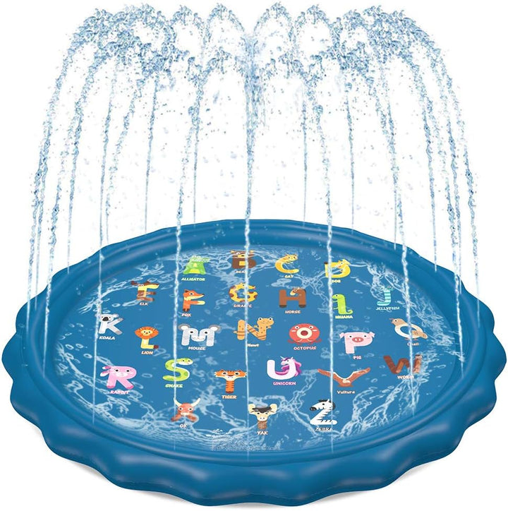 Splash Pad Sprinkler for Kids Splash Play Mat Outdoor Water Toys Inflatable Splash Pad Baby Toddler Pool Boys Girls Children outside Backyard Dog Sprinkler Pool Age 1 2 3 4 5 6 7 8 9 M