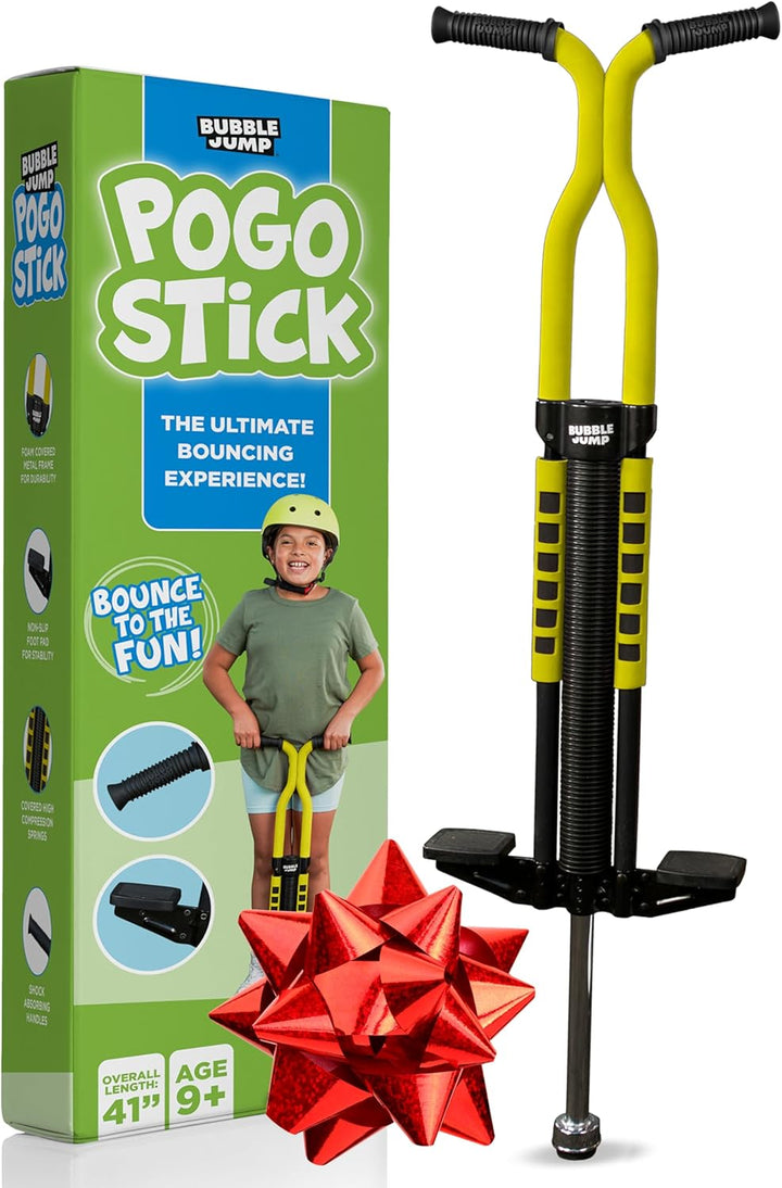 Pogo Stick for Kids Age 10 & up Red - for Boys, Girls, Teens & Adults 80 to 160 Lbs - Easy Grip Rubber Handle Master Jumper Pogo Sticks - High Jumping Kids Pogo Stick