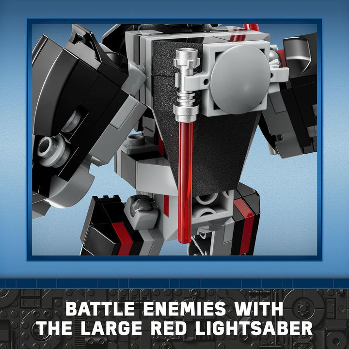 Star Wars Darth Vader Mech 75368 Buildable Star Wars Action Figure, This Collectible Star Wars Toy for Kids Ages 6 and up Features an Opening Cockpit, Buildable Lightsaber and 1 Minifigure