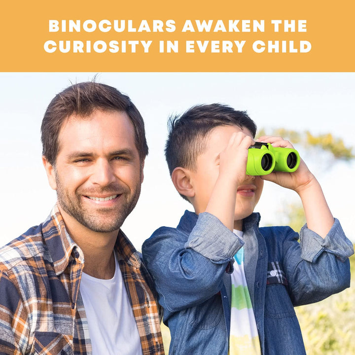 Binoculars for Kids, Set with Magnifying Glass & Compass Purple - Perfect Toy for Little Boys and Girls, Kids Binoculars for 3-12 Years Boys and Girls Present for Toddler
